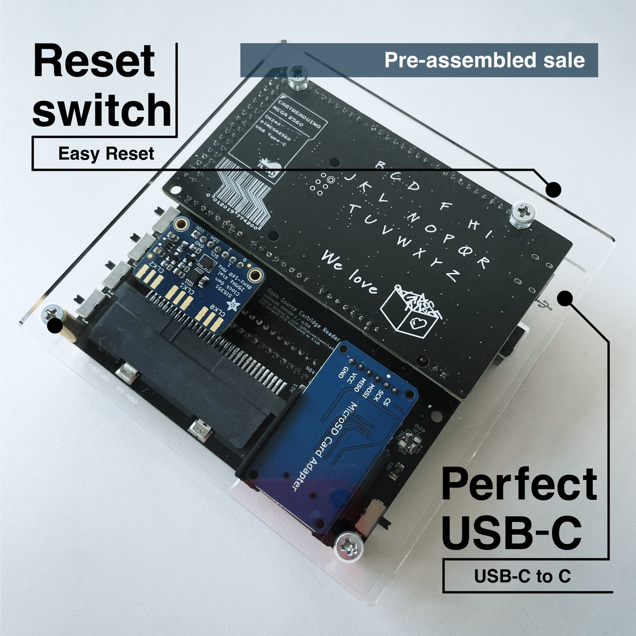 Perfect USB-C Arduino Mega *Only with Cartridge Reader V3-ALTER build service