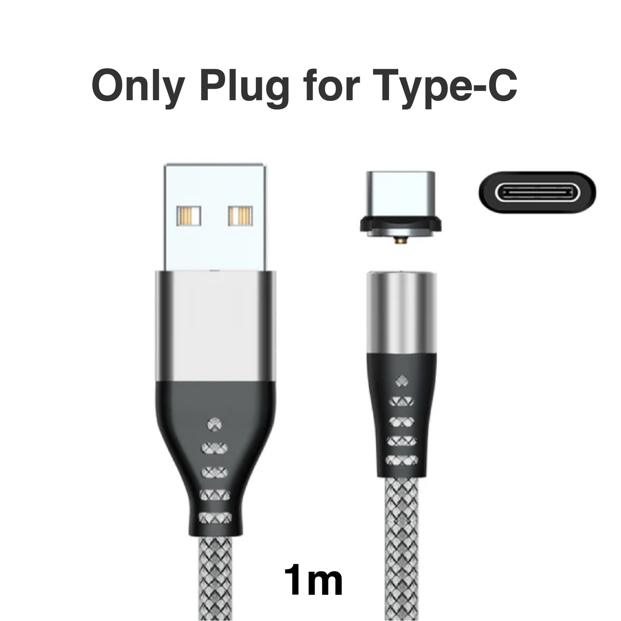 Magnetic USB Charging Cable - USB-A to C
