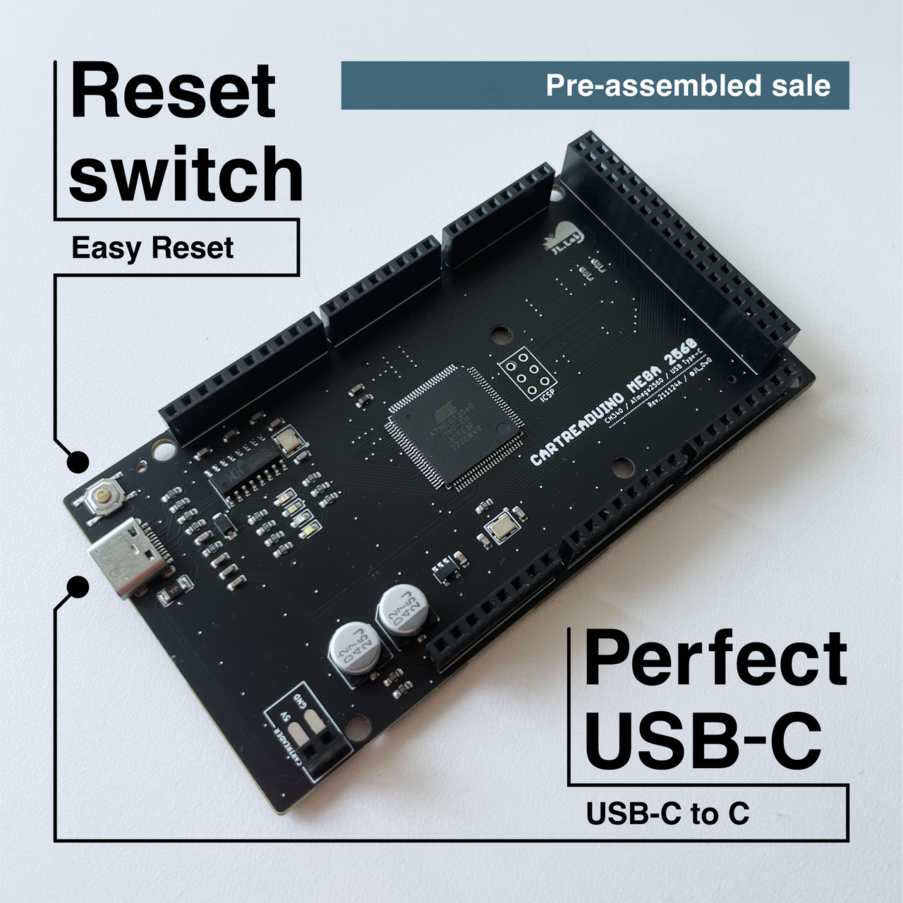 Perfect USB-C Arduino Mega（組み込み品）